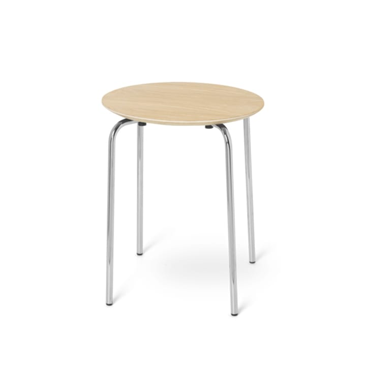Taburete Herman - Oak white oiled, base de cromo - Ferm LIVING