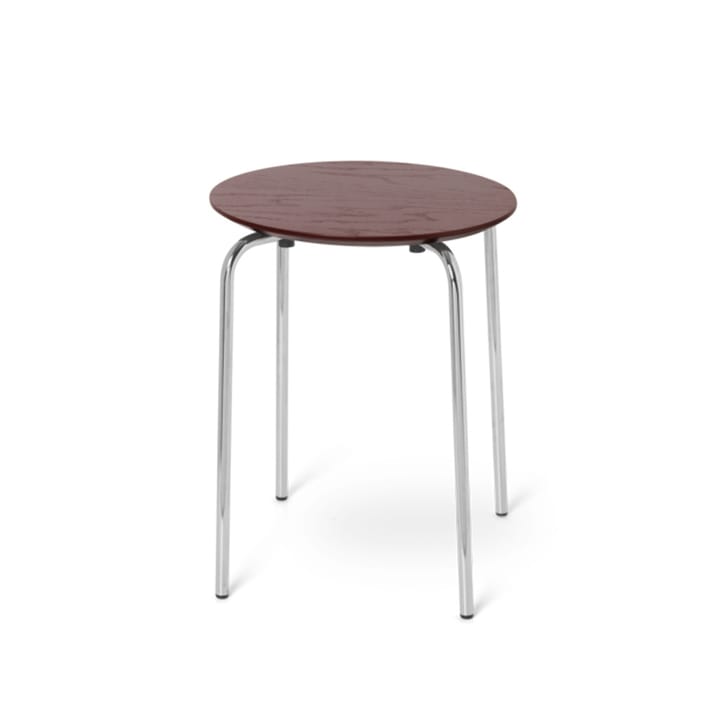 Taburete Herman - Red brown, base de cromo - Ferm Living