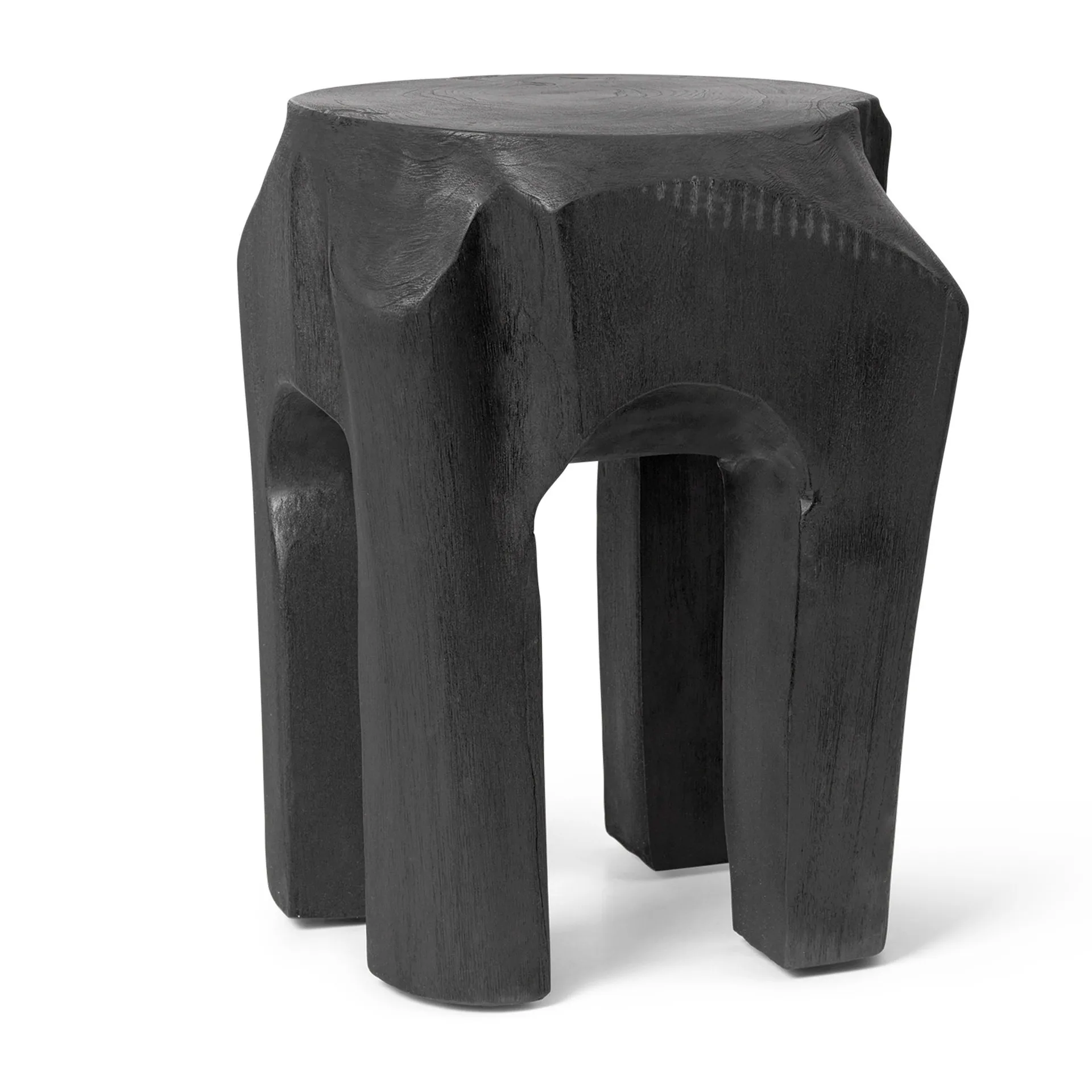 Taburete redondo Root Ø30x40 cm, Black stained Ferm Living