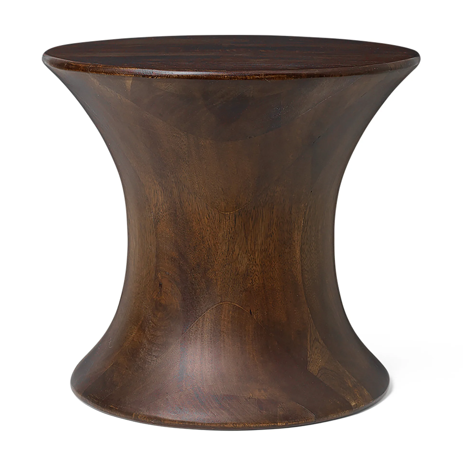 Taburete redondo Spin 30 cm, Madera de mango, Ø33,5x30 cm Ferm Living