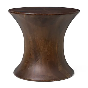 Taburete redondo Spin 30 cm - Madera de mango, Ø33,5x30 cm - Ferm Living