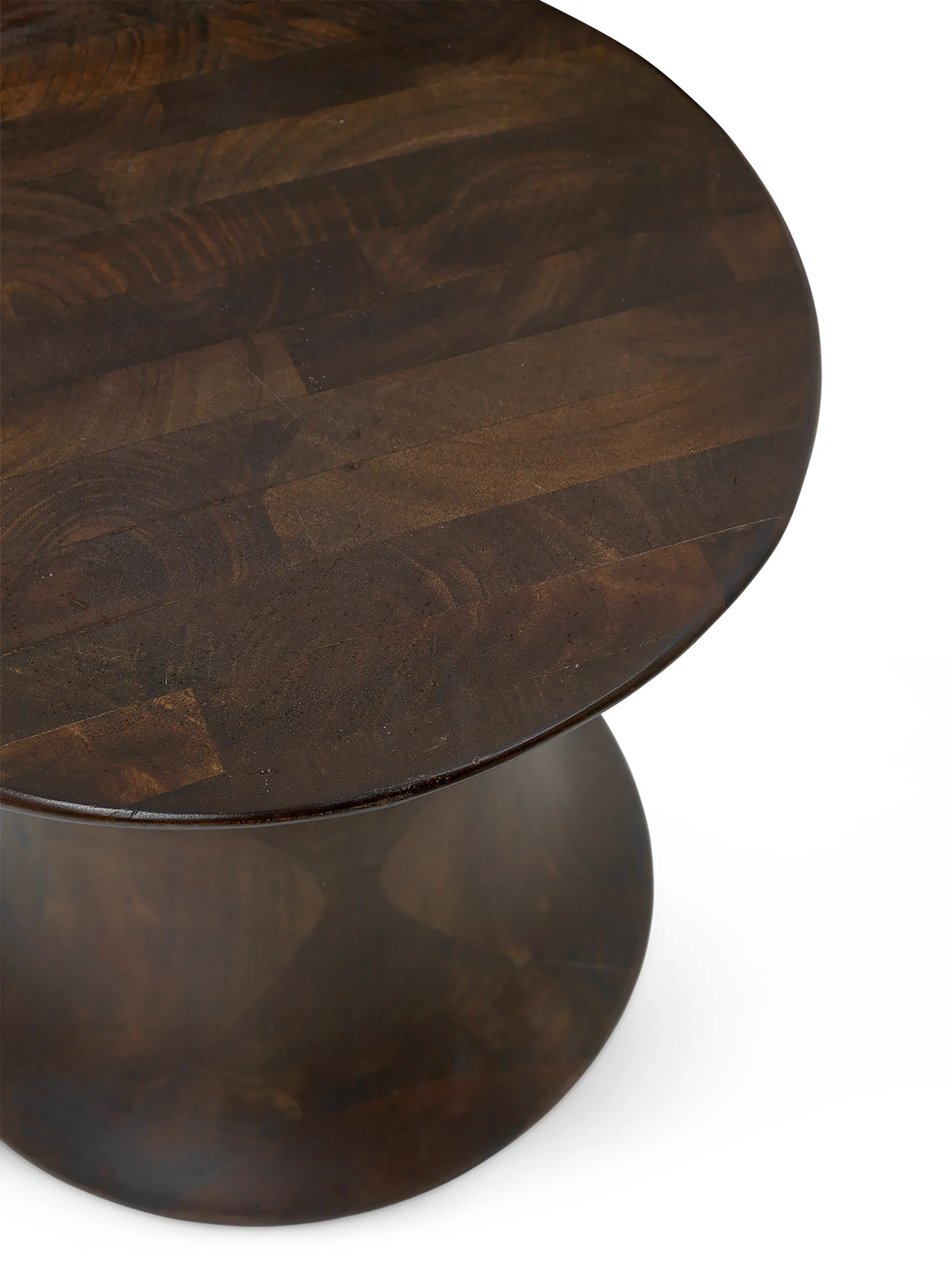 Taburete redondo Spin 30 cm, Madera de mango, Ø33,5x30 cm Ferm Living