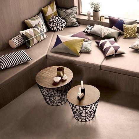 Tapa para cesta Wire, roble oscurecido, pequeña Ø 40 cm Ferm Living