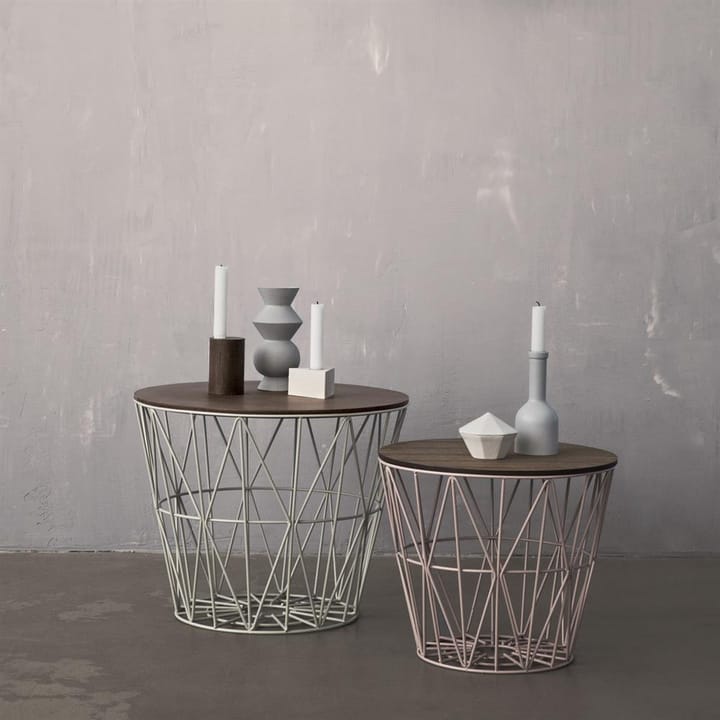 Tapa para cesta Wire, roble oscurecido, pequeña Ø 40 cm Ferm Living