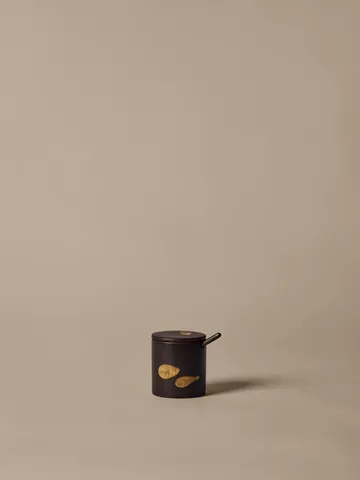 Tarro con cuchara Koyo - Dark brown-buff - Ferm Living