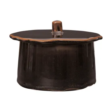 Tarro con tapa Marnen  - Carob brown, Ø13 × 7 cm - Ferm Living