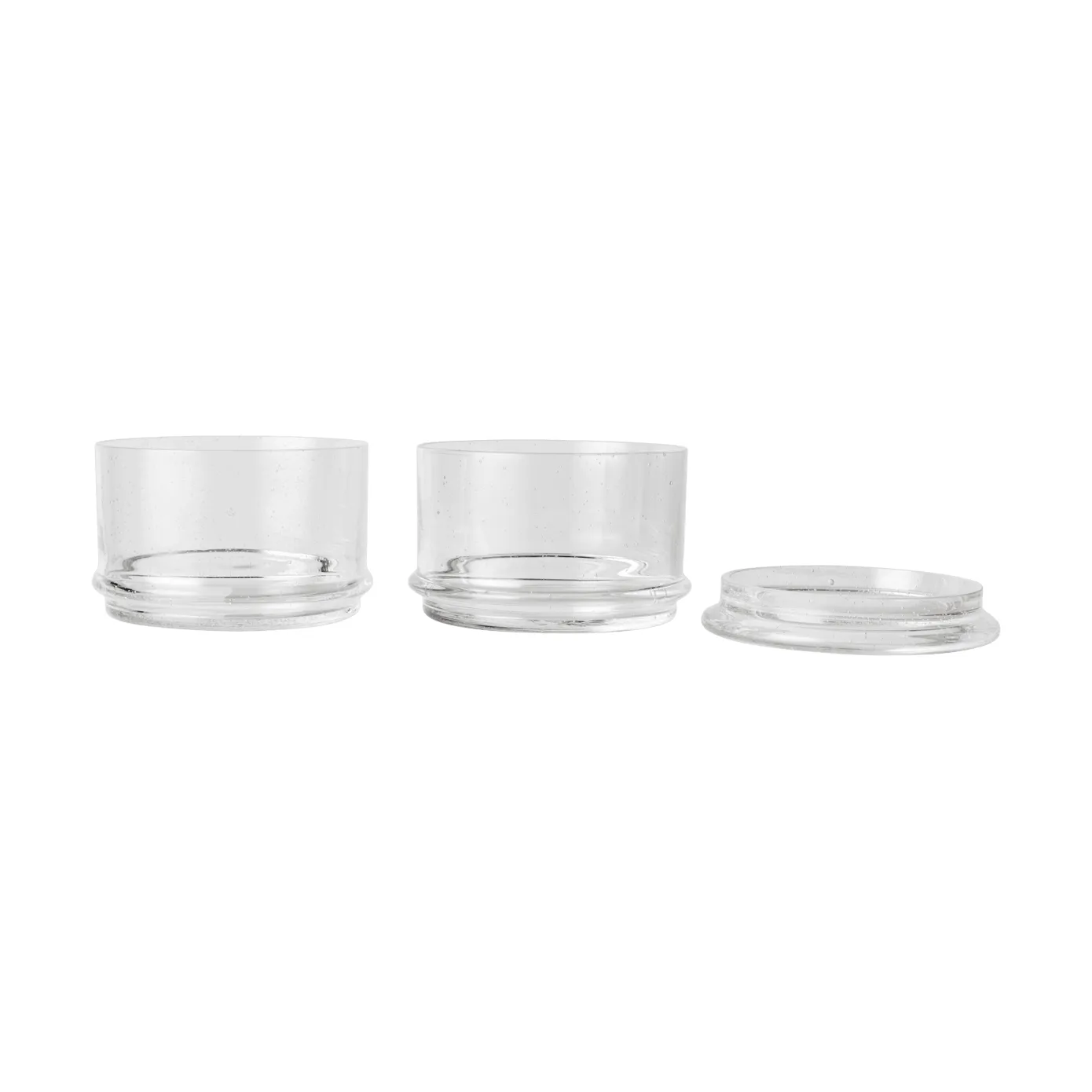 Tarros apilables Boya, 2 piezas, Clear Ferm Living