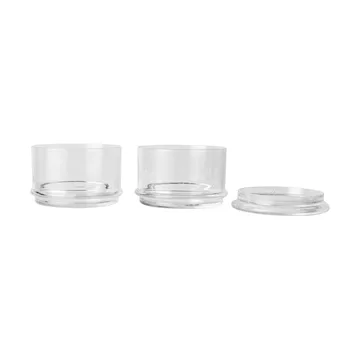 Tarros apilables Boya - 2 piezas, Clear - Ferm Living