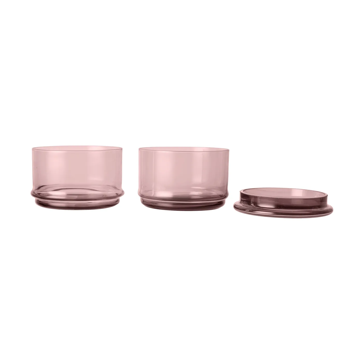 Tarros apilables Boya, 2 piezas, mauve Ferm Living