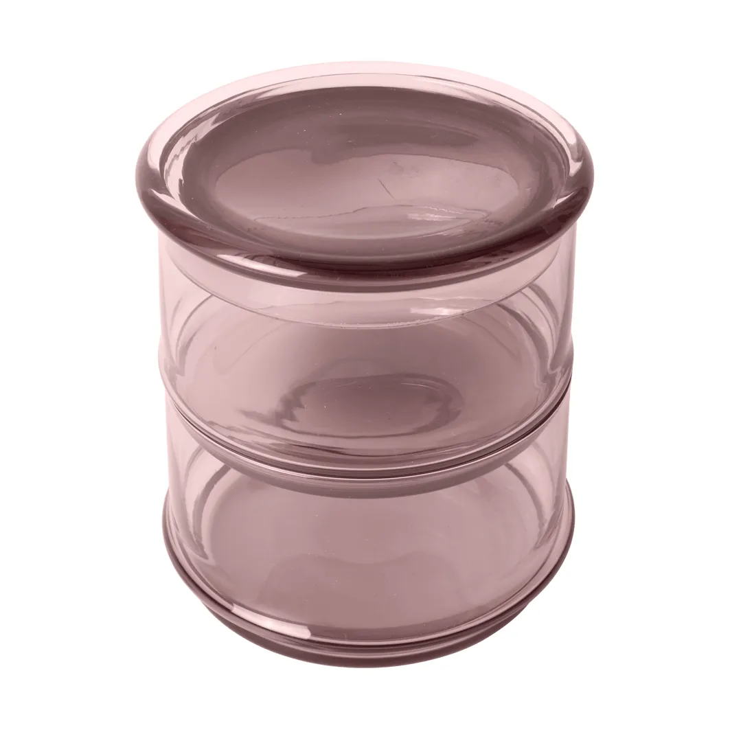 Tarros apilables Boya, 2 piezas, mauve Ferm Living