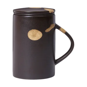 Taza de té con filtro Koyo 40 cl - Dark brown-buff - Ferm Living