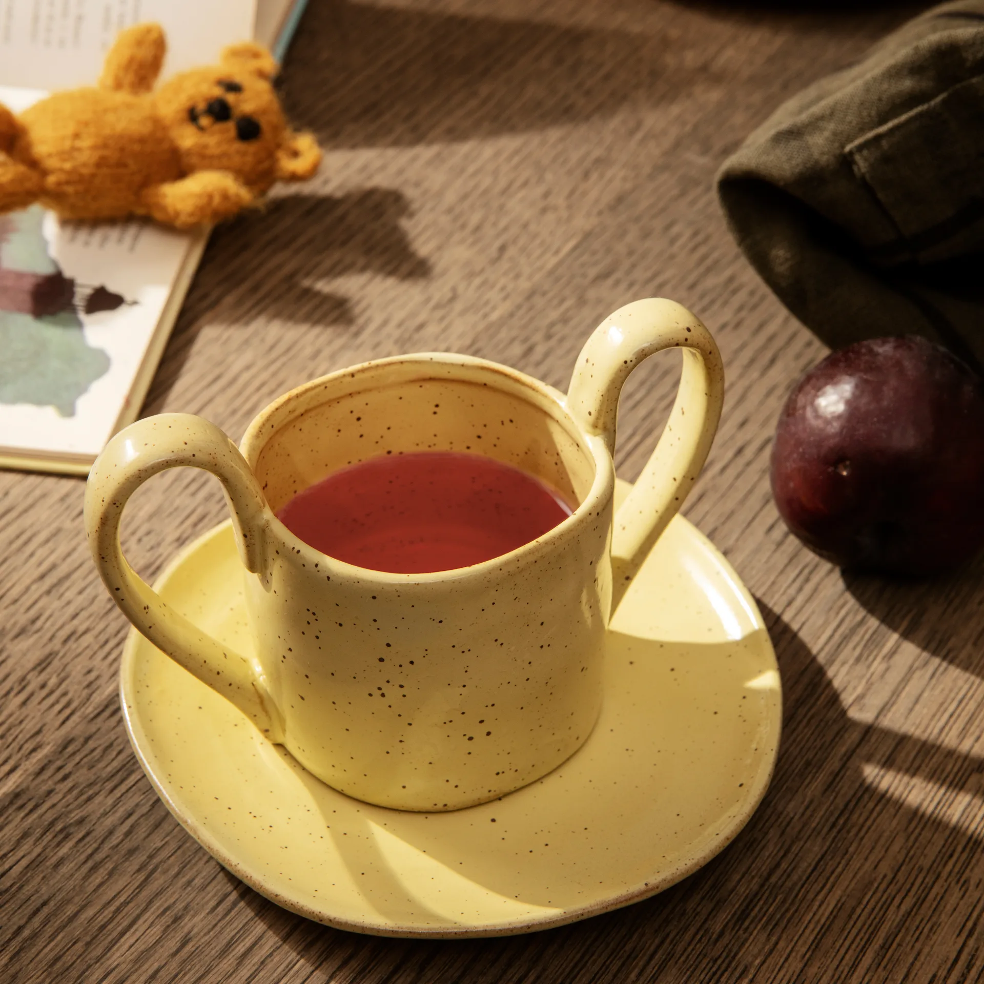 Taza infantil Flow 19 cl, Yellow speckle Ferm Living