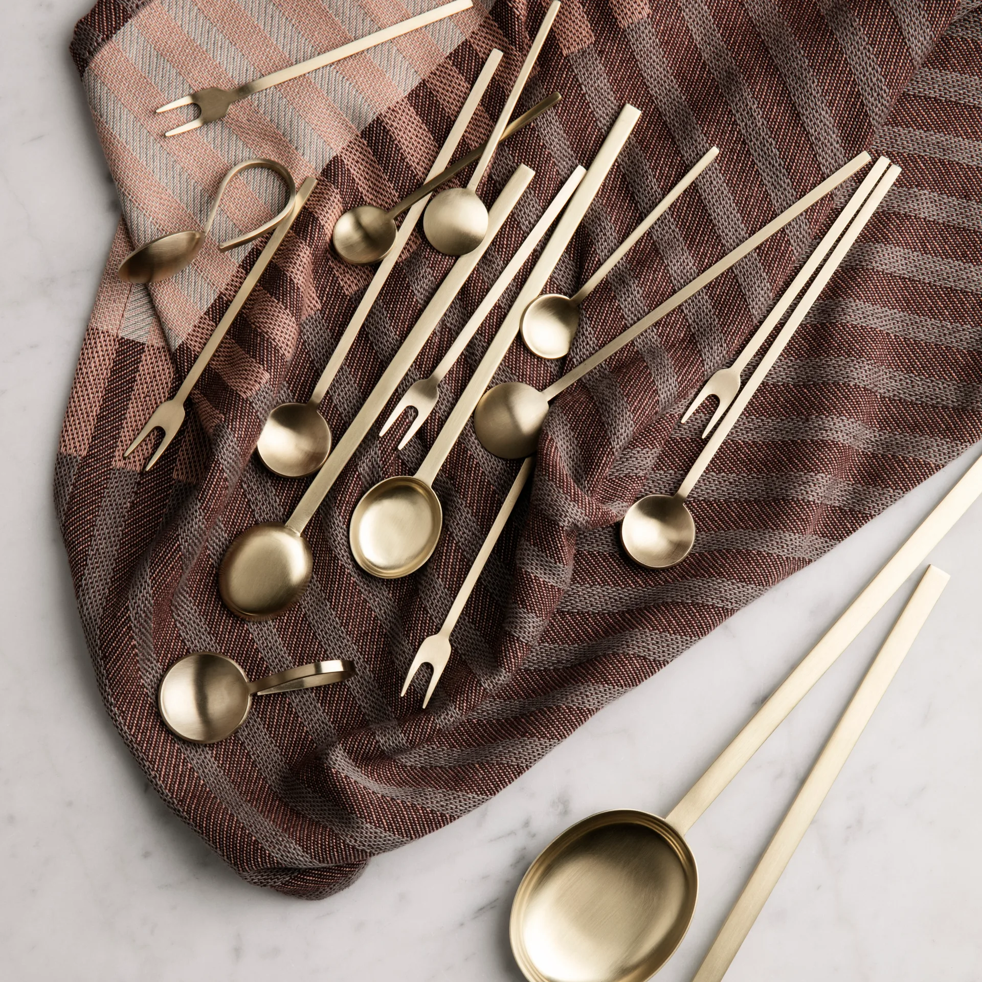 Tenedor de postre Brass, 12,5 cm Ferm Living