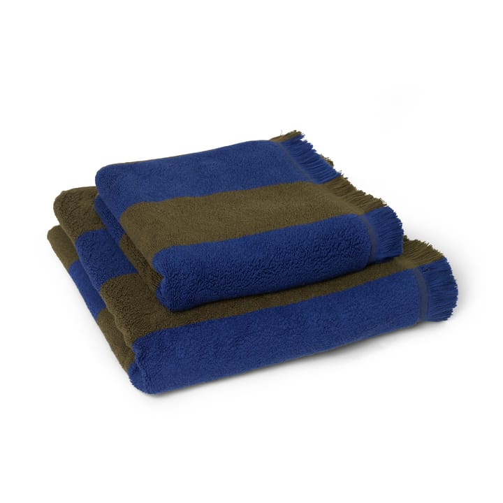 Toalla Alee 50 x 100 cm, Olive-bright blue Ferm Living