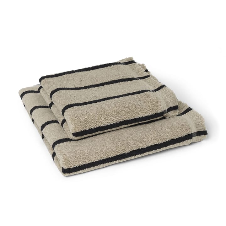 Toalla Alee 70 x 140 cm, Sand-black Ferm Living