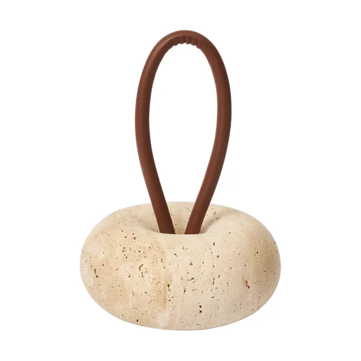 Tope para puerta Wa - Travertino, Ø14 cm - Ferm Living