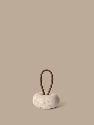 Tope para puerta Wa - Travertino, Ø14 cm - Ferm Living