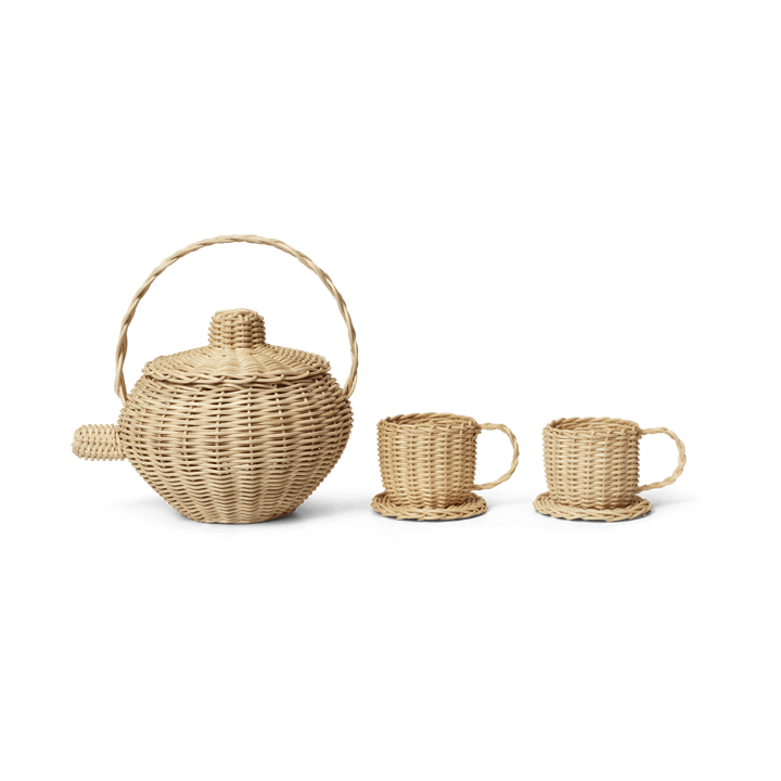 Vajilla de té Rattan 3 piezas - Natural - Ferm Living