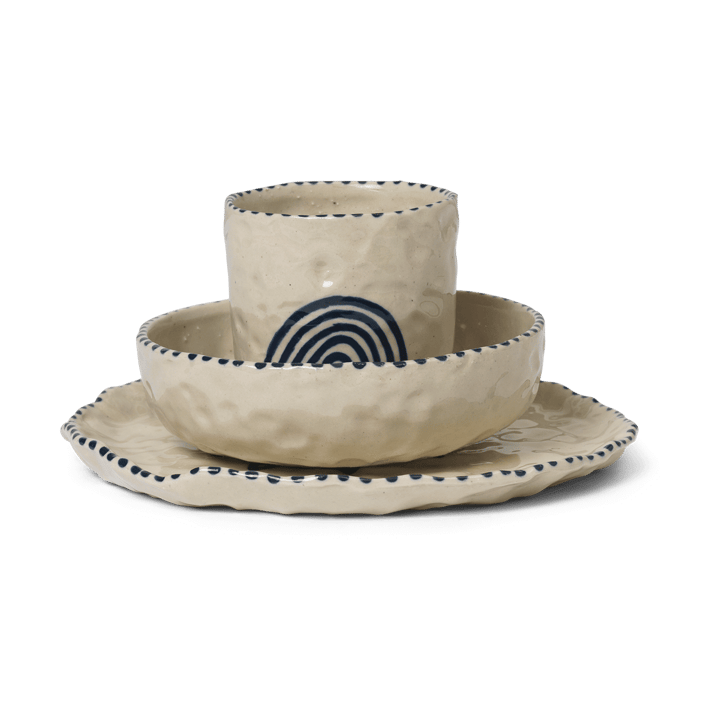 Vajilla infantil Naive 3 piezas - Deep blue - Ferm Living