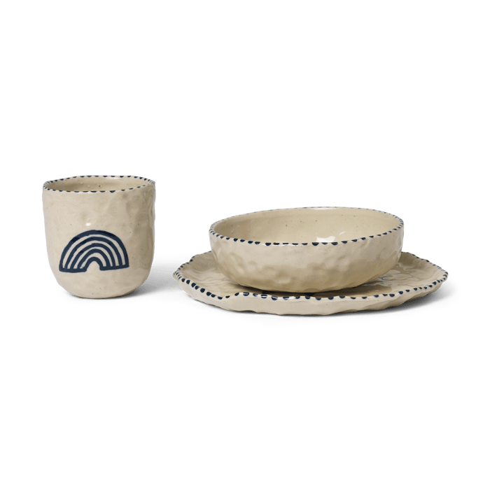 Vajilla infantil Naive 3 piezas, Deep blue Ferm Living