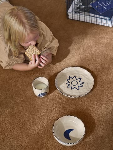 Vajilla infantil Naive 3 piezas - Deep blue - Ferm Living
