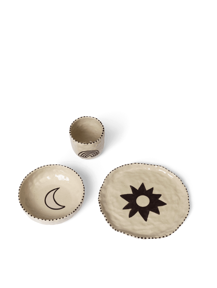 Vajilla infantil Naive 3 piezas, Red brown Ferm Living