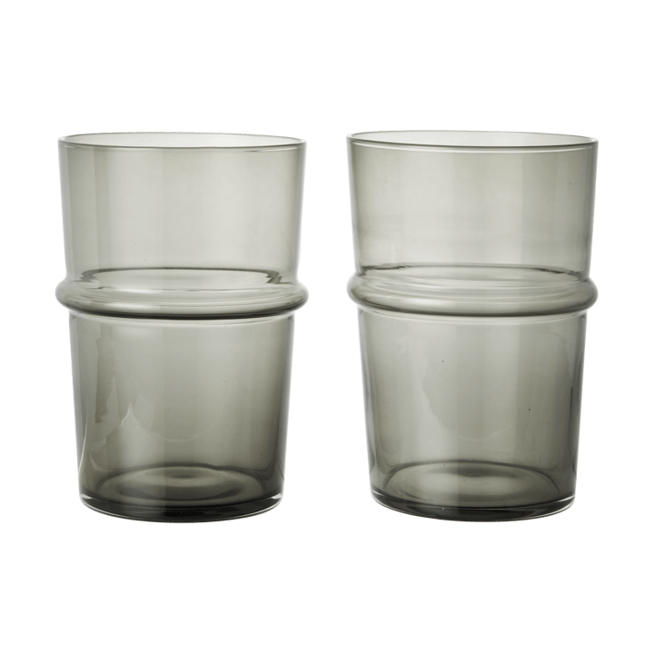 Vaso Boya alto 45 cl, 2-pack - Smoked Grey - Ferm Living