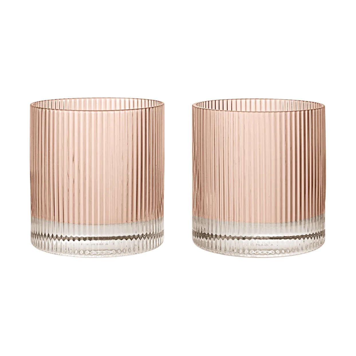 Vaso Ripple de 25 cl, 2-pack, Blush Ferm Living