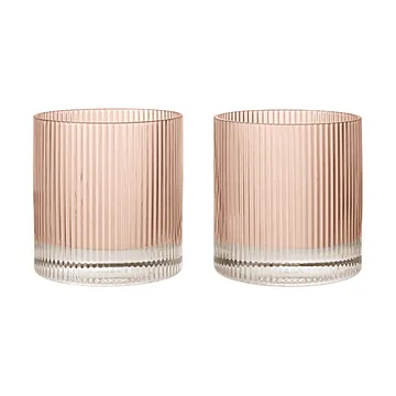 Vaso Ripple de 25 cl, 2-pack - Blush - Ferm Living
