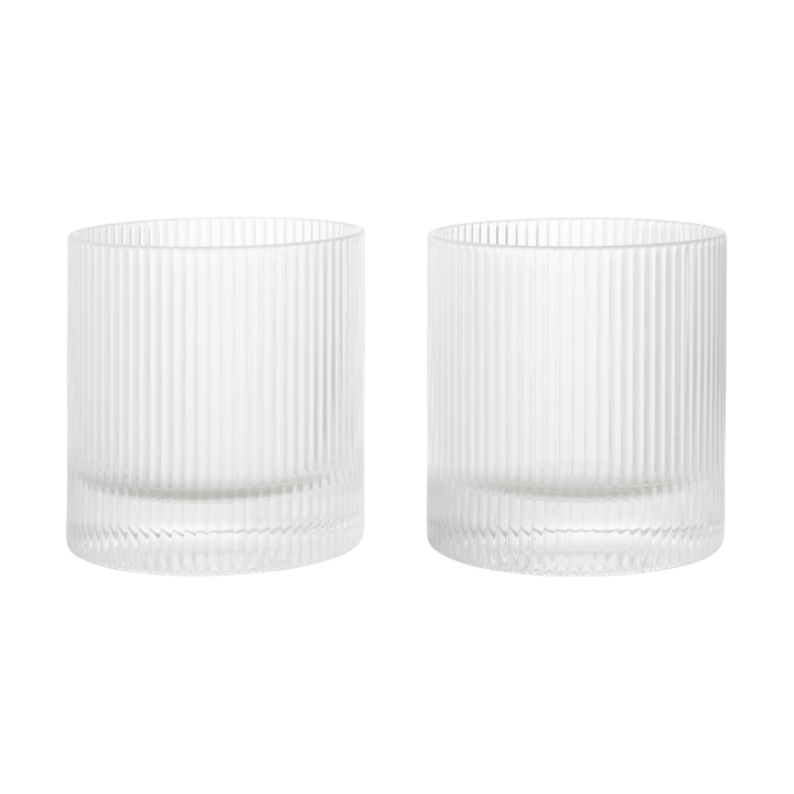 Vaso Ripple de 25 cl, 2-pack - Clear - Ferm Living