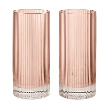 Vaso Ripple highball 48 cl, 2-pack - Blush - Ferm Living