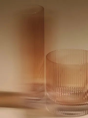 Vaso Ripple highball 48 cl, 2-pack - Blush - Ferm Living