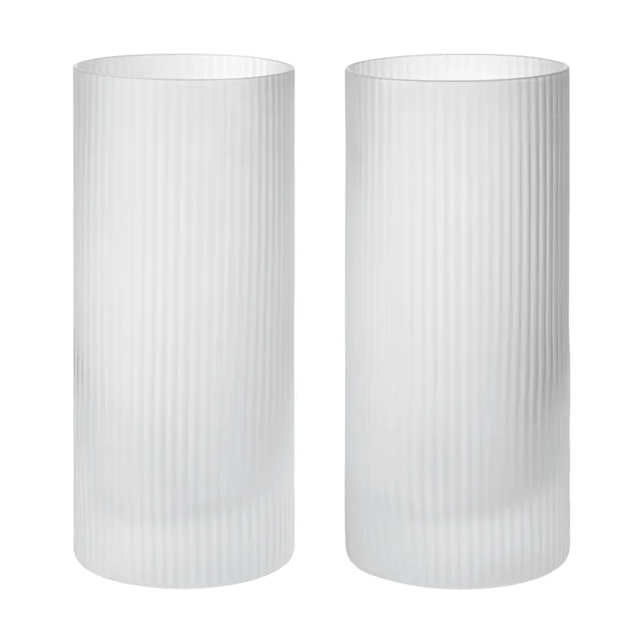 Vaso Ripple highball 48 cl, 2-pack - Clear - Ferm Living