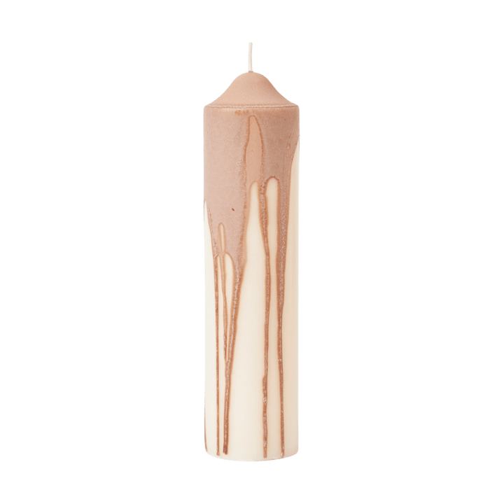 Vela cilíndrica Dryp, Beige, 20 cm Ferm Living