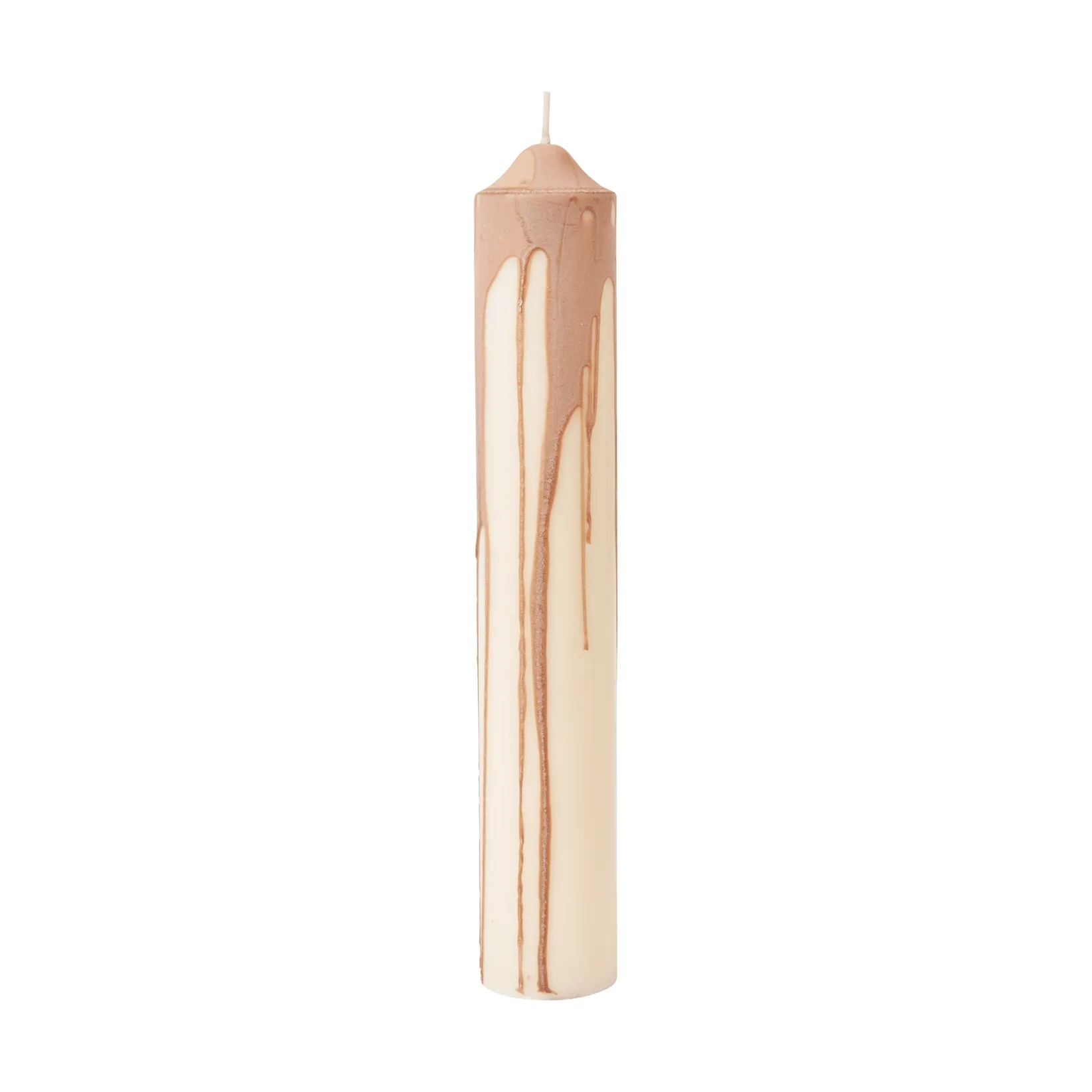 Vela cilíndrica Dryp, Beige, 30 cm Ferm Living