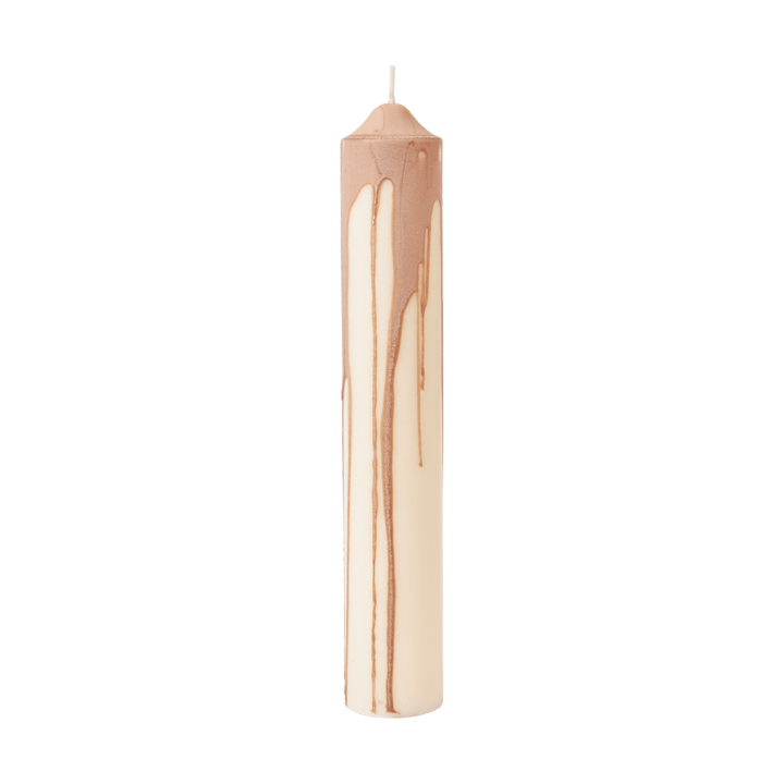 Vela cilíndrica Dryp - Beige, 30 cm - Ferm Living