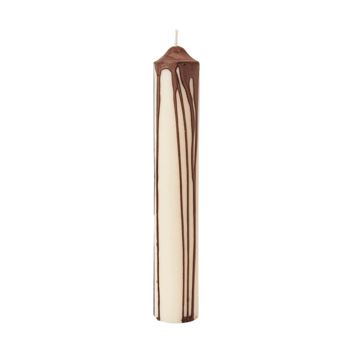 Vela cilíndrica Dryp - Dark Chocolate, 30 cm - Ferm Living