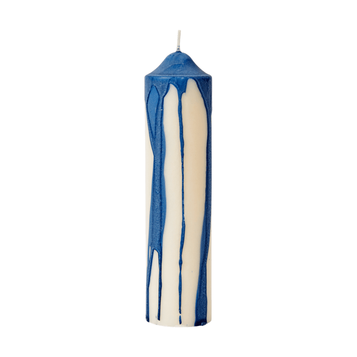 Vela cilíndrica Dryp - Deep Blue, 20 cm - Ferm Living