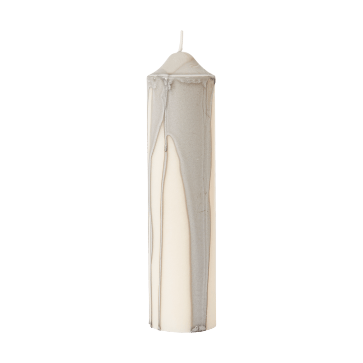 Vela cilíndrica Dryp - Warm Grey, 20 cm - Ferm Living