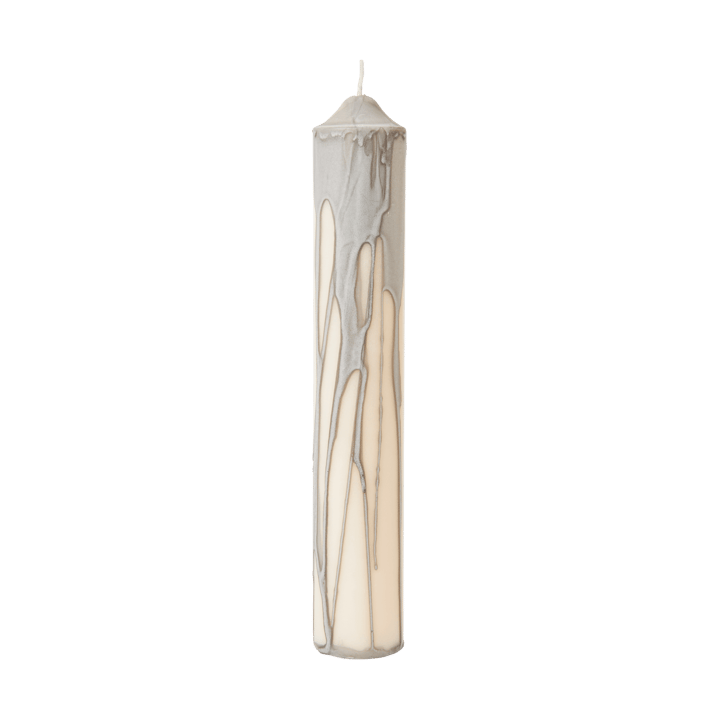 Vela cilíndrica Dryp - Warm Grey, 30 cm - Ferm Living