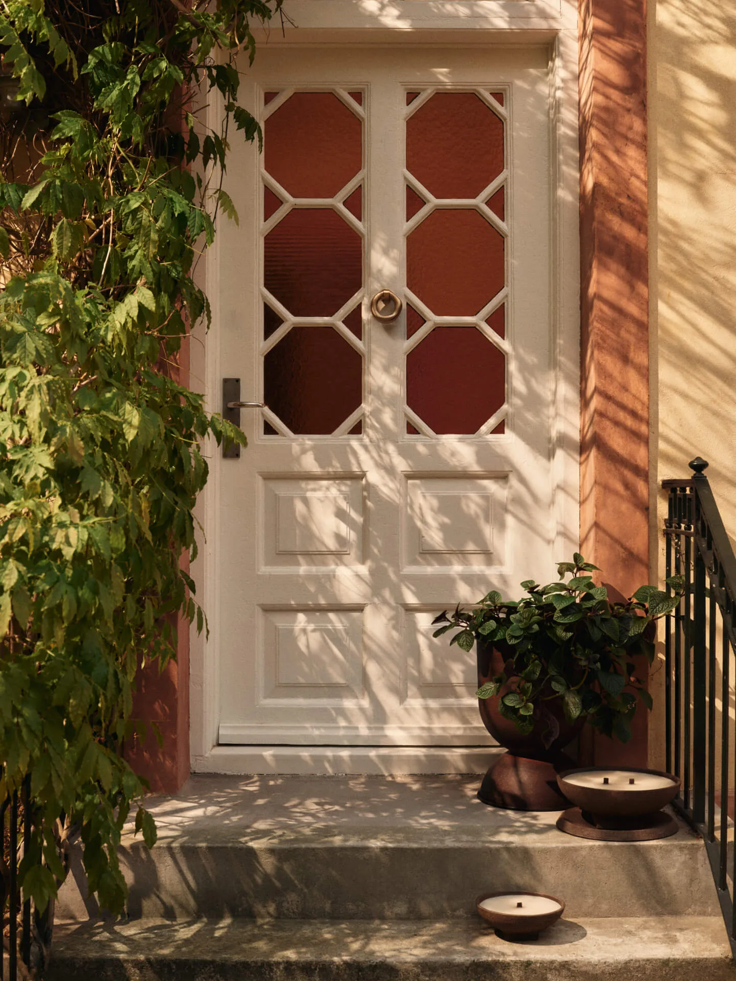 Vela de exterior Vei , Brown, Ø20 × 8 cm Ferm Living