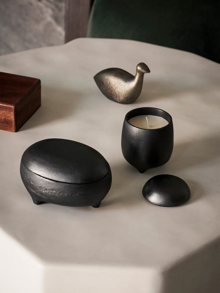 Vela en frasco Evoke twin, Aluminio ennegrecido Ferm Living