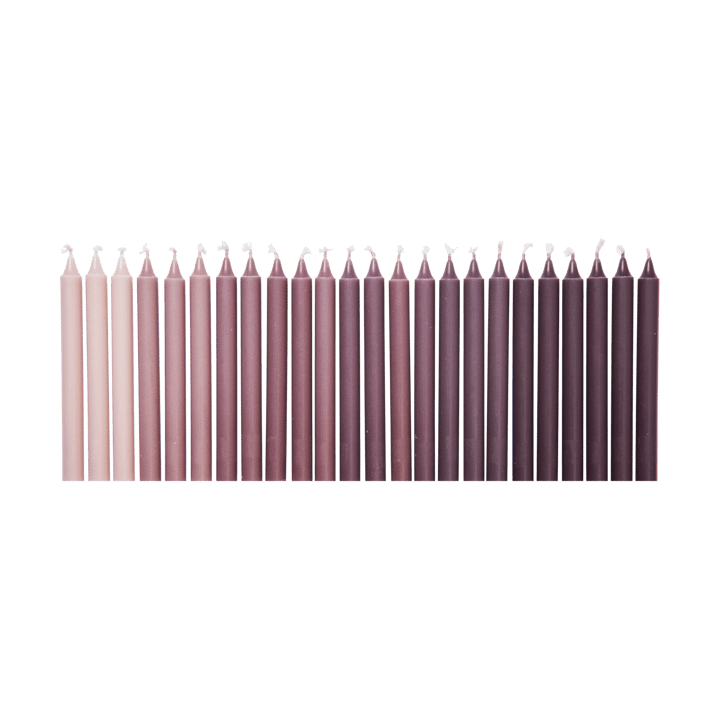 Vela vintage Ombre 24 uds - Dark grape - Ferm Living