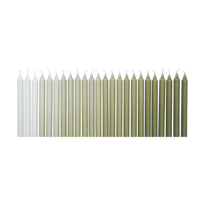 Vela vintage Ombre 24 uds - Khaki - Ferm Living
