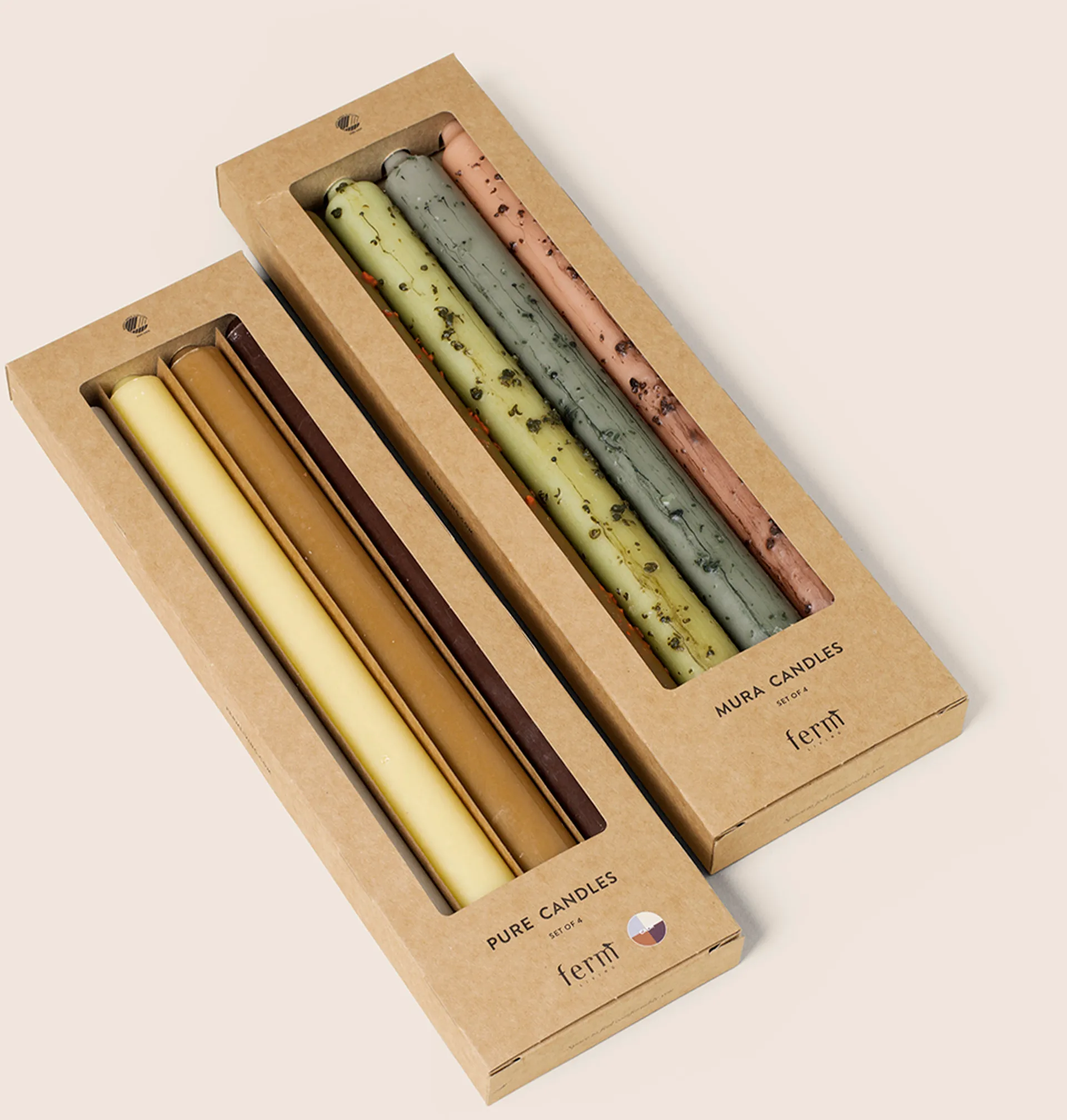 Velas Mura, 4 piezas, Multi Ferm Living