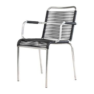 Silla con reposabrazos Mya aluminio - Black - Fiam