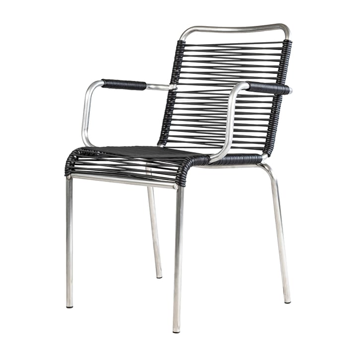 Silla con reposabrazos Mya aluminio - Black - Fiam