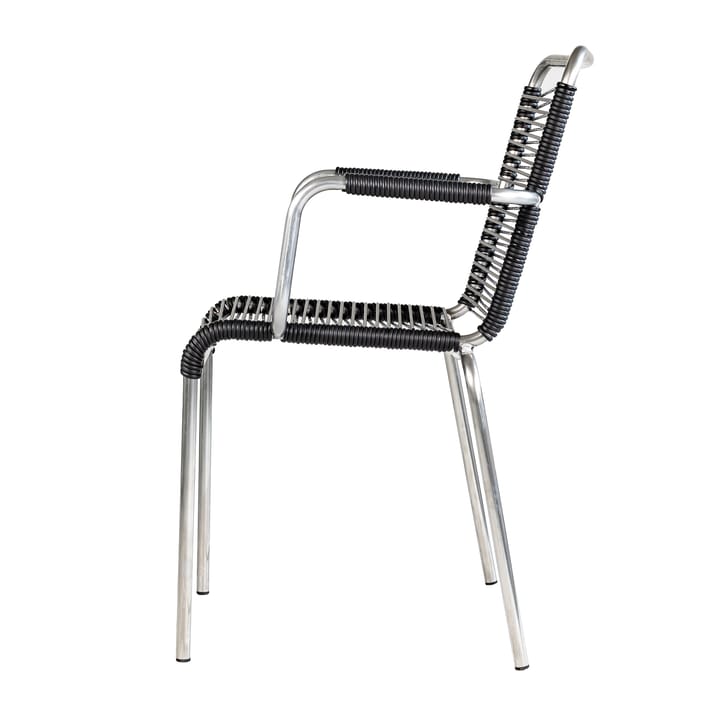Silla con reposabrazos Mya aluminio, Black Fiam