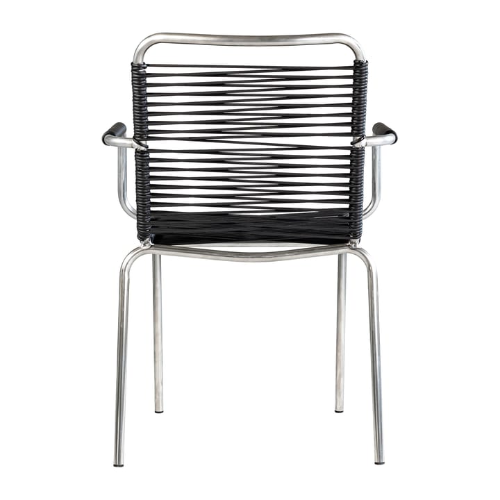 Silla con reposabrazos Mya aluminio, Black Fiam