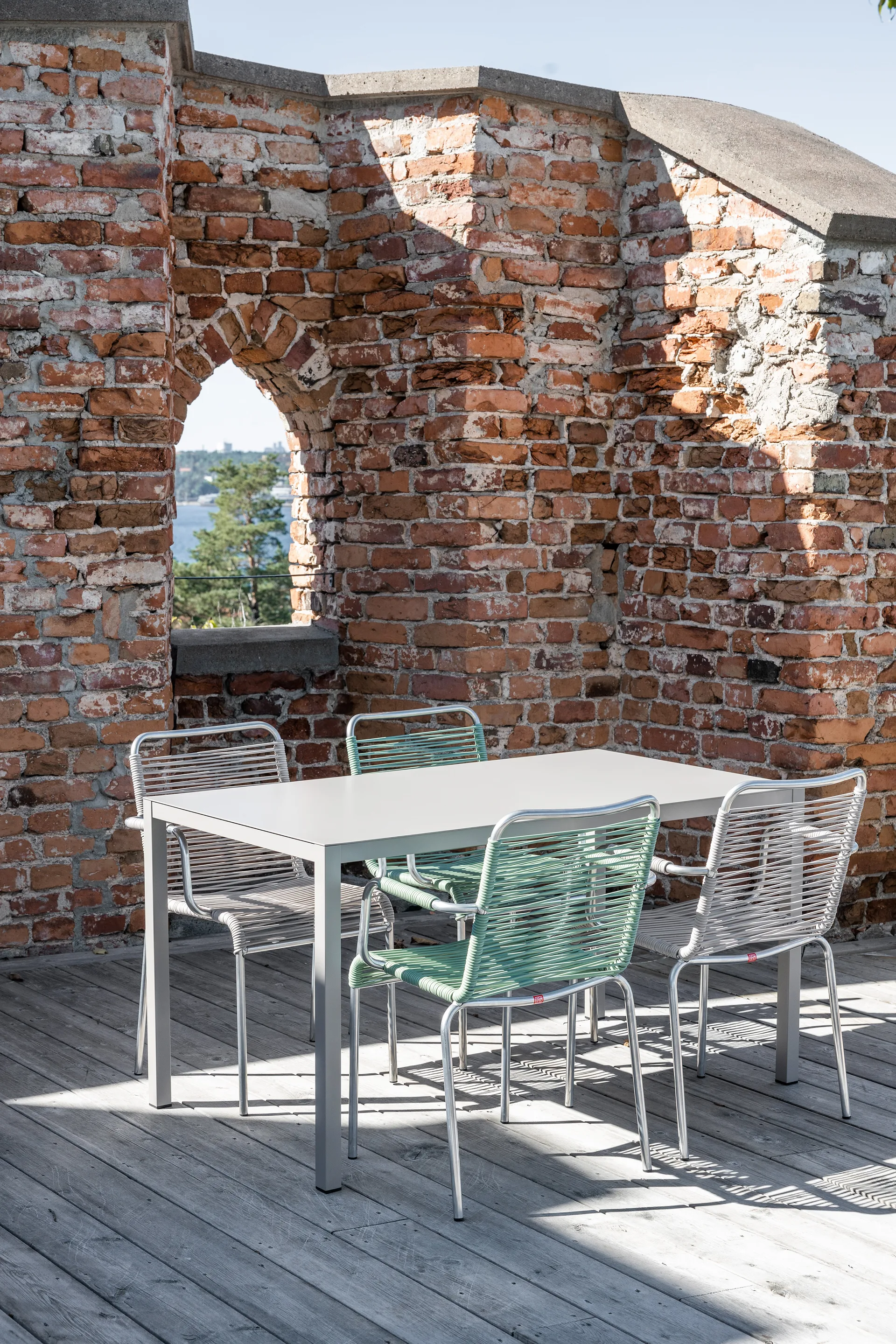 Silla con reposabrazos Mya aluminio, Grey Fiam